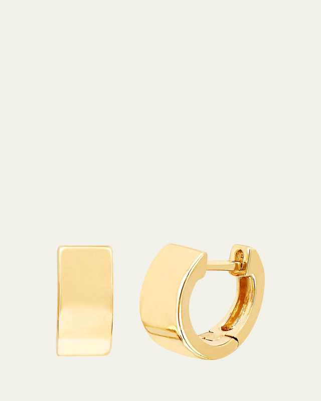 14K Yellow Gold Jumbo Huggie Earrings